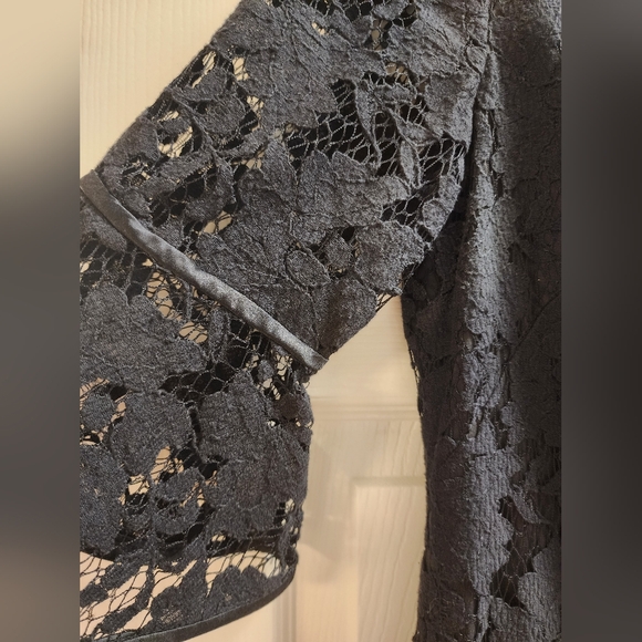 Adrianna Papell Black Lace Mini Dress - Picture 3 of 9